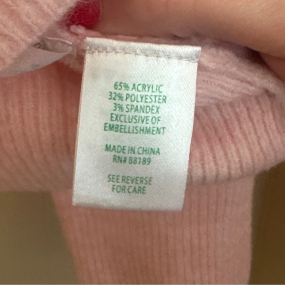 Lilly Pulitzer Pink Floral Embellished Sweater - Picture 4 of 5